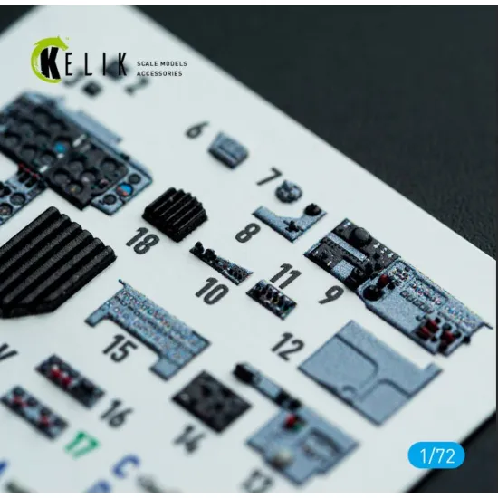 Kelik K72204 1/72 Mig-19p/Pm - Interior 3d Decals For Clearprop Kit