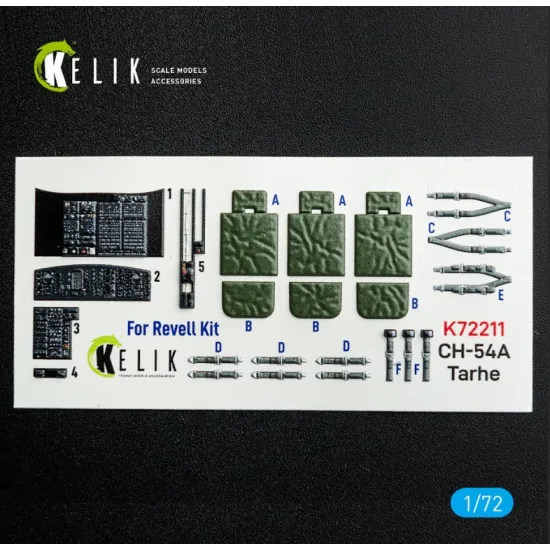 Kelik K72211 1/72 Ch-54a Tarhe - Interior 3d Decals For Revell Kit