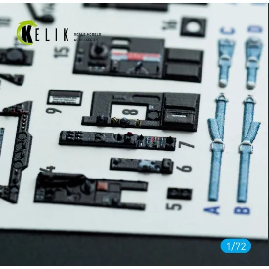 Kelik K72212 1/72 Gannet As1/As4 - Interior 3d Decals For Revell Kit