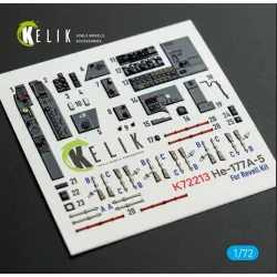 Kelik K72213 1/72 He-177a-5 - Interior 3d Decals For Revell Kit