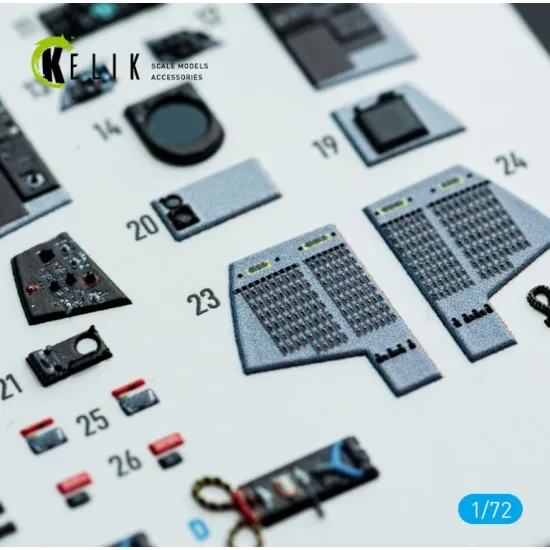 Kelik K72217 1/72 F-14a Tomcat - Interior 3d Decals For Hobbyboss Kit