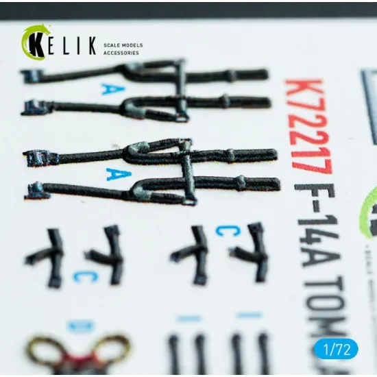 Kelik K72217 1/72 F-14a Tomcat - Interior 3d Decals For Hobbyboss Kit