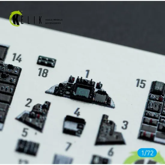 Kelik K72221 1/72 F-14d Super Tomcat - Interior 3d Decals For Academy Kit