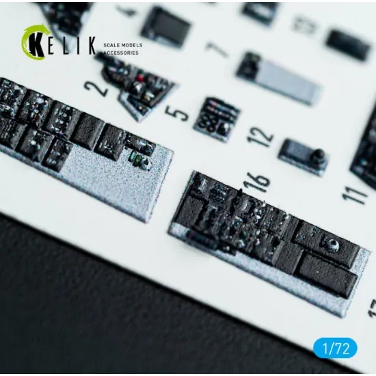 Kelik K72222 1/72 F-14a Tomcat - Interior 3d Decals For Academy Kit