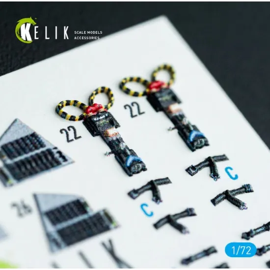 Kelik K72222 1/72 F-14a Tomcat - Interior 3d Decals For Academy Kit