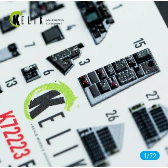 Kelik K72223 1/72 F-14b Tomcat - Interior 3d Decals For Academy Kit