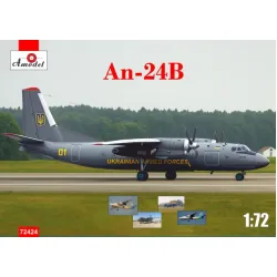 Amodel 72424 1/72 Antonov An-24b Armed Forces Of Ukraine Plastic Model Kit