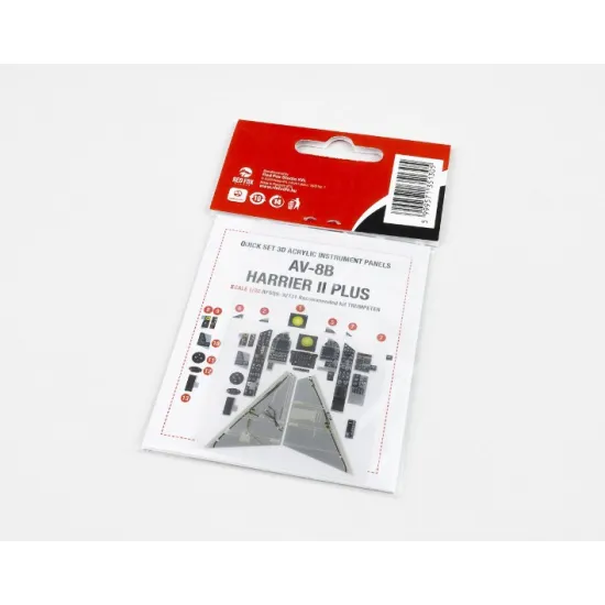 Red Fox Qs32131 1/32 Av-8b Harrier Ii Plus 3d Acrylic Instrument Panel