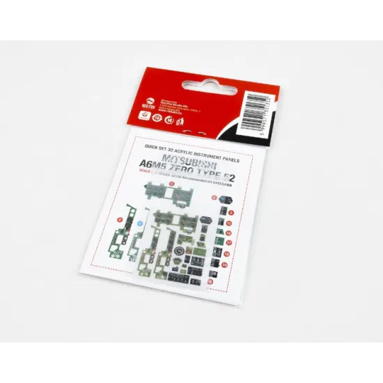 Red Fox Qs32136 1/32 Mitsubishi A6m5 Zero Type 52 3d Acrylic Instrument Panel