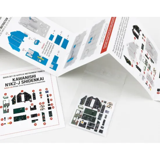 Red Fox Qs32145 1/32 Kawanishi N1k2-j Shidenkai 3d Acrylic Instrument Panel