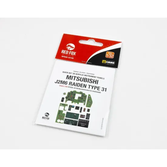 Red Fox Qs32146 1/32 Mitsubishi J2m6 Raiden Type 31 3d Acrylic Instrument Panel