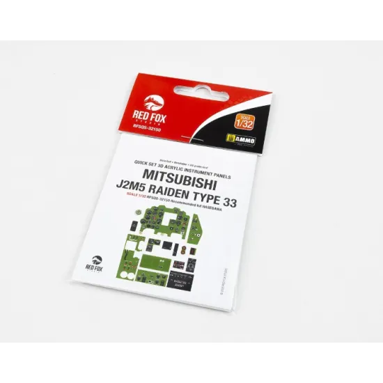 Red Fox Qs32150 1/32 Mitsubishi J2m5 Raiden Type 33 3d Acrylic Instrument Panel