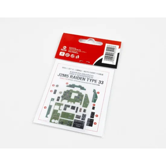 Red Fox Qs32150 1/32 Mitsubishi J2m5 Raiden Type 33 3d Acrylic Instrument Panel