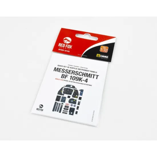 Red Fox Qs32182 1/32 Messerschmitt Bf 109k-4 3d Acrylic Instrument Panel
