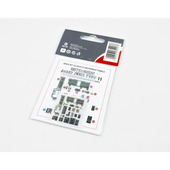 Red Fox Qs35034 1/35 Mitsubishi A6m2 Zero Type 11 3d Acrylic Instrument Panel