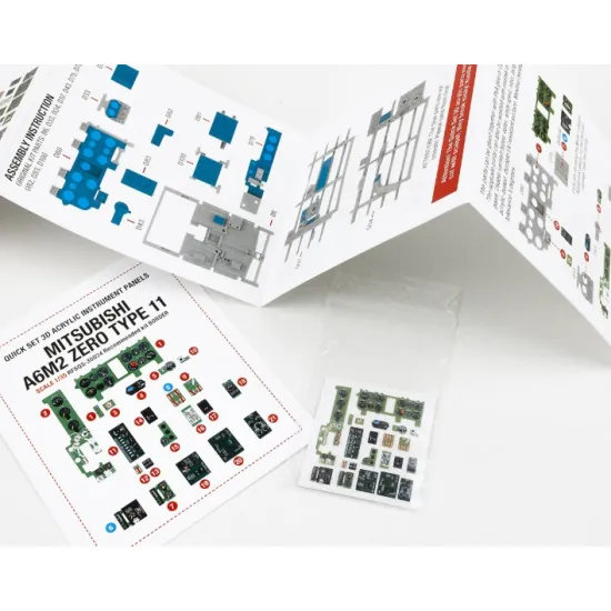 Red Fox Qs35034 1/35 Mitsubishi A6m2 Zero Type 11 3d Acrylic Instrument Panel