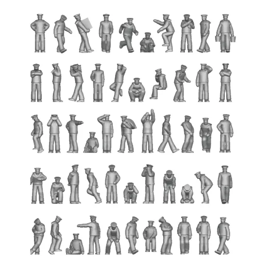 Ion Models J700-001 1/700 Imperial Japanese Navy Chilling On Deck Ww2 3d Resin 92 Figures