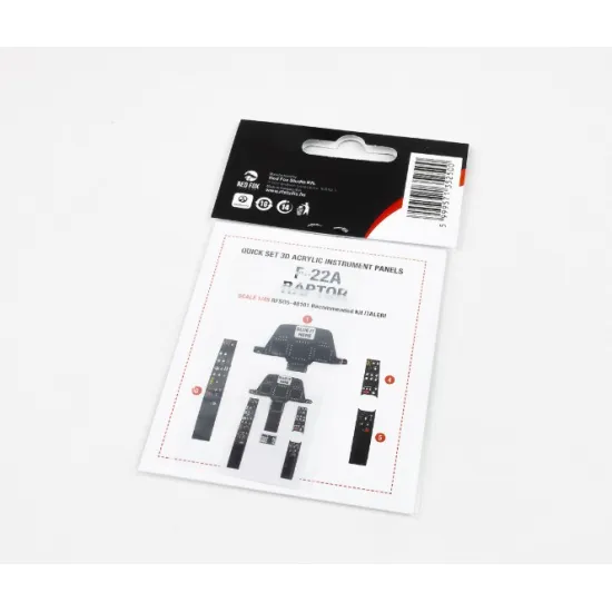 Red Fox Qs48101 1/48 Lockheed Martin F-22a Raptor 3d Acrylic Instrument Panel