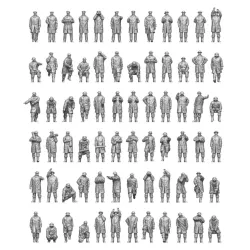 Ion Models R200-002 1/200 Royal Navy Rough Weather 3d Printed Resin 72 Figures