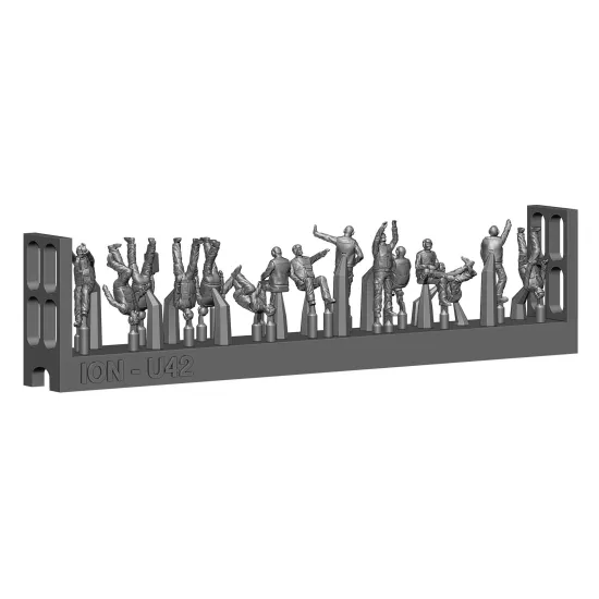 Ion Models U200-004 1/200 Modern Us Navy Carrier Personnel And Pilots 3d Printed Resin 72 Figures