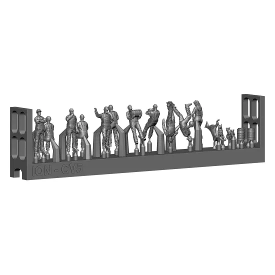 Ion Models Cv200-003 1/200 Modern Commercial Ship Crew And Dock Workers 71 Figures