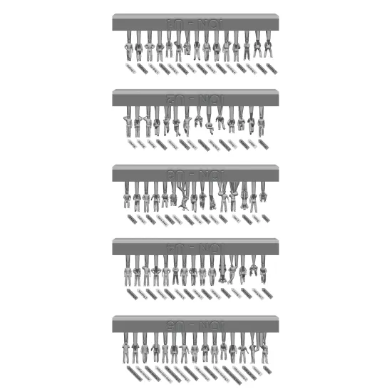 Ion Models U350-001 1/350 Us Navy Chilling On Deck 3d Printed Resin 74 Figures