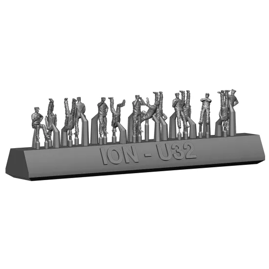 Ion Models U350-003 1/350 Modern Us Navy Ship Crew 3d Printed Resin 72 Figures