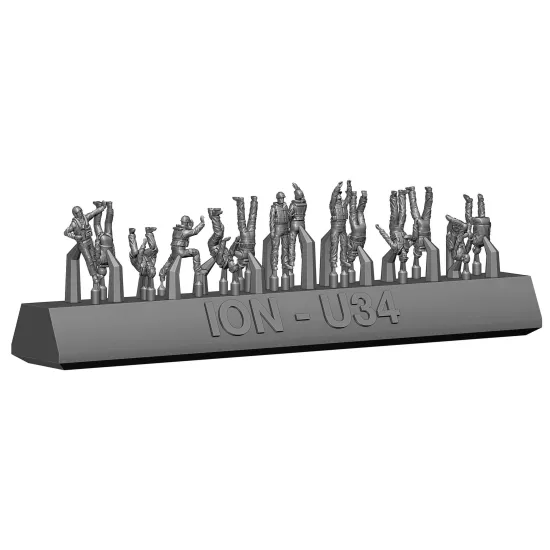 Ion Models U350-003 1/350 Modern Us Navy Ship Crew 3d Printed Resin 72 Figures