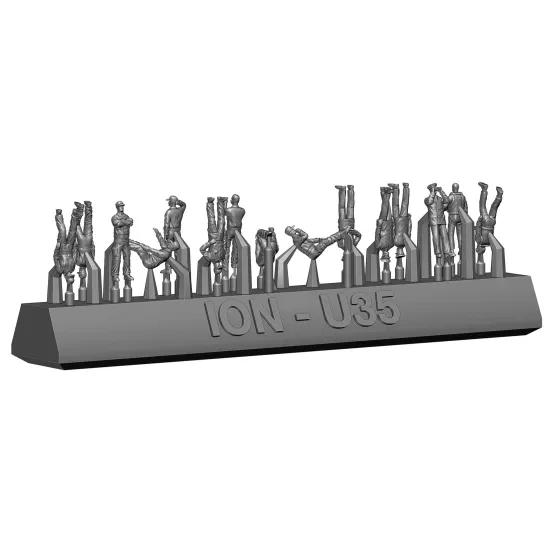 Ion Models U350-003 1/350 Modern Us Navy Ship Crew 3d Printed Resin 72 Figures