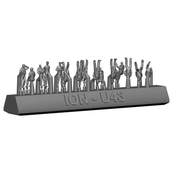 Ion Models U350-004 1/350 Modern Us Navy Carrier Personnel And Pilots 3d Printed Resin 72 Figures