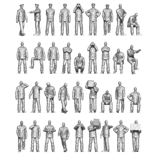Ion Models K144-003 1/144 Kriegsmarine On Duty 3d Printed Resin 36 Figures