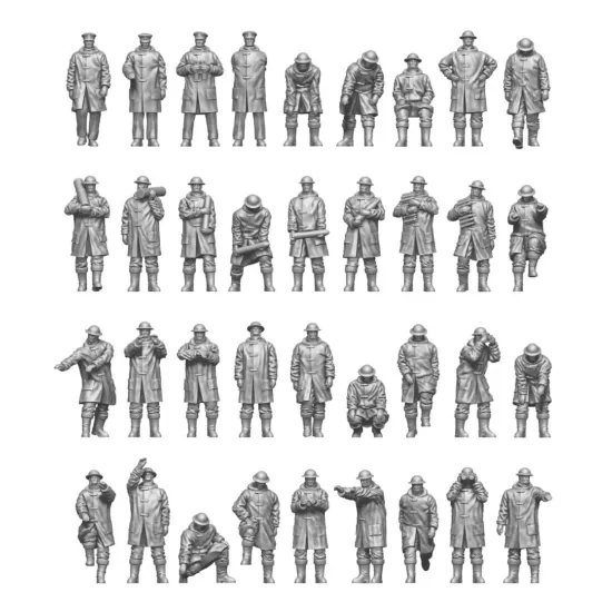 Ion Models R144-002 1/144 Royal Navy Rough Weather I 3d Printed Resin 36 Figures