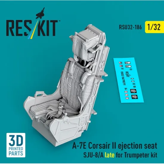 Reskit Rsu32-0186 1/32 A-7e Corsair Ii Ejection Seat Sju-8/A Late For Trumpeter Kit 3d Printed