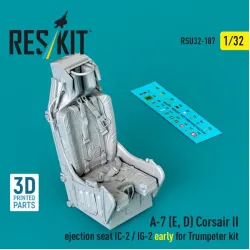Reskit Rsu32-0187 1/32 A-7 E D Corsair Ii Ejection Seat Ic-2 / Ig-2 Early For Trumpeter Kit 3d Printed