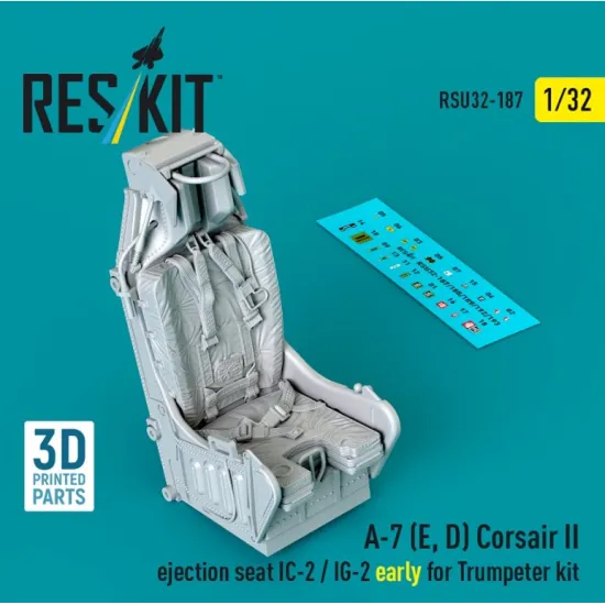 Reskit Rsu32-0187 1/32 A-7 E D Corsair Ii Ejection Seat Ic-2 / Ig-2 Early For Trumpeter Kit 3d Printed