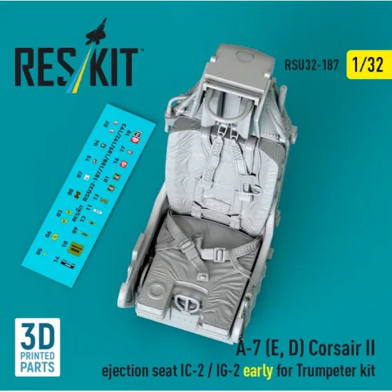 Reskit Rsu32-0187 1/32 A-7 E D Corsair Ii Ejection Seat Ic-2 / Ig-2 Early For Trumpeter Kit 3d Printed