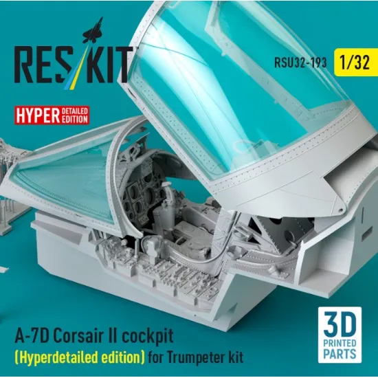 Reskit Rsu32-0193 1/32 A-7d Corsair Ii Cockpit Hyperdetailed Edition For Trumpeter Kit 3d Printed