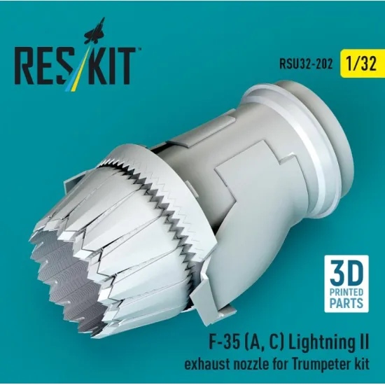 Reskit Rsu32-0202 1/32 F-35 A С Lightning II exhaust nozzle for Trumpeter kit 3D Printed
