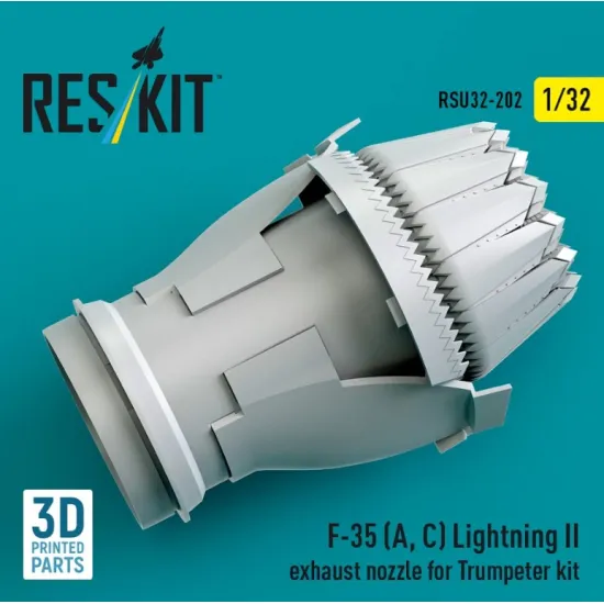 Reskit Rsu32-0202 1/32 F-35 A С Lightning II exhaust nozzle for Trumpeter kit 3D Printed