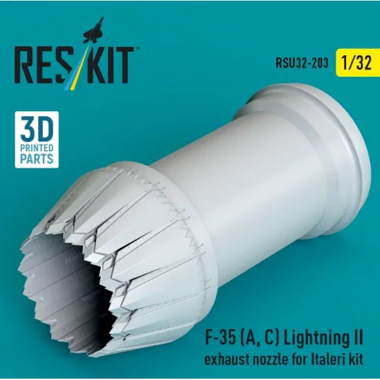 Reskit Rsu32-0203 1/32 F-35 A С Lightning II exhaust nozzle for Italeri kit 3D Printed