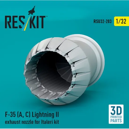 Reskit Rsu32-0203 1/32 F-35 A С Lightning II exhaust nozzle for Italeri kit 3D Printed
