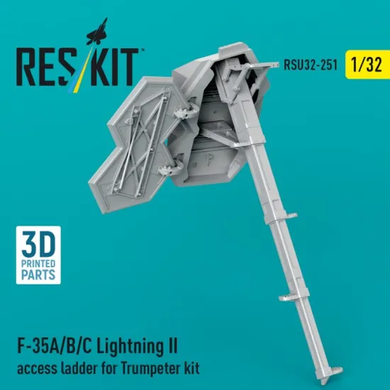 Reskit Rsu32-0251 1/32 F-35a/B/C Lightning Ii Access Ladder For Trumpeter Kit 3d Printed