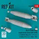 Reskit Rs48-0580 1/48 Blu-27a/B 750lb Napalm Bombs Finned Mxu-469/B Or Unfinned 2pcs A-1 A-4 A-7 A-26k B-57 F-4 F-100 F-105 3d Printed