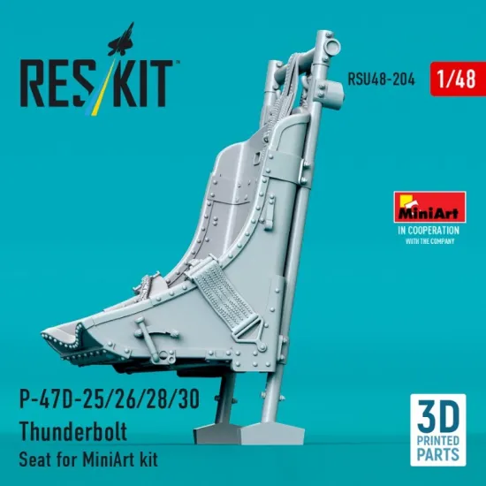 Reskit Rsu48-0204 1/48 P-47d-25/26/28/30 Thunderbolt Seat For Miniart Kit 3d Printed