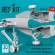 Reskit Rsu48-0310 1/48 F/A-18 Hornet A B C D Wheel Bays Landing Gears With Wheels Set For Hasegawa Kit 3d Printed