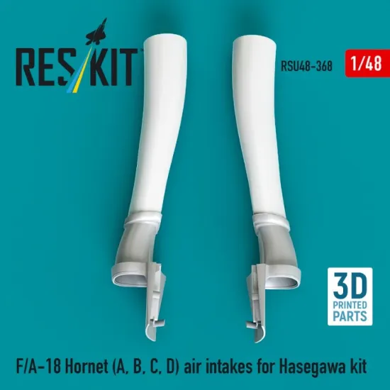 Reskit Rsu48-0368 1/48 F/A-18 Hornet A B C D Air Intakes For Hasegawa Kit 3d Printed