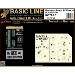 Hgw 132857 1/32 Bf109k-4 Orlon Seatbelts And Mask Textile And Photo-etched Parts