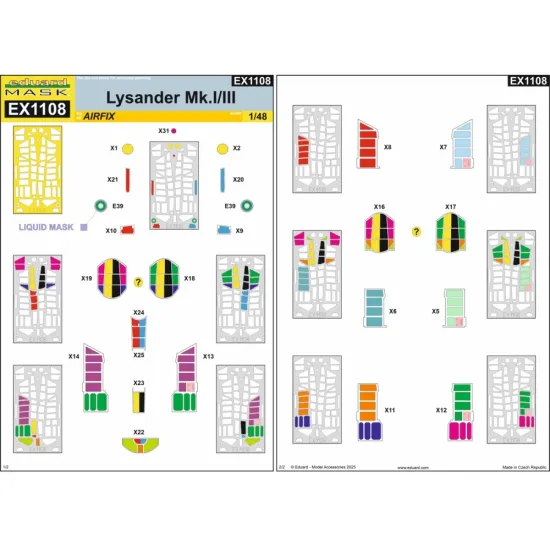 Hgw 148827 1/48 Lysander Seatbelts, Mask For Airfix Textile And Photo-etched Parts