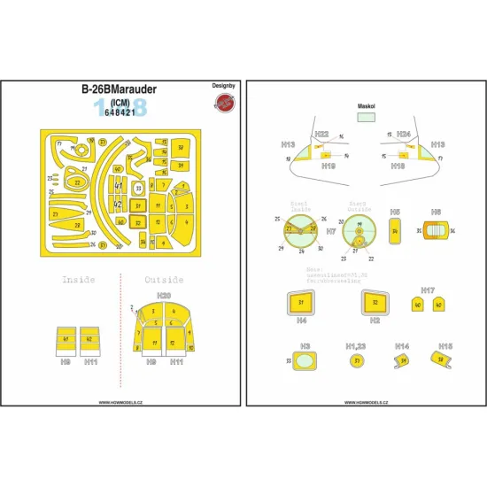 Hgw 148902 1/48 B-26 Marauder For Icm Seatbelts And Mask