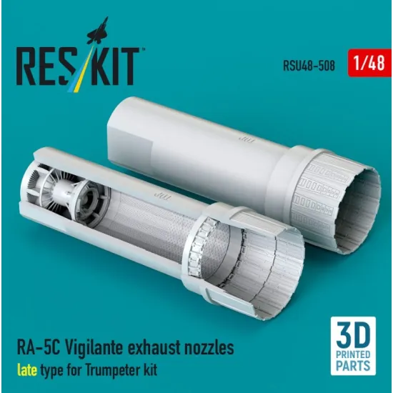 Reskit Rsu48-0508 1/48 Ra-5c Vigilante Exhaust Nozzles Early Type For Trumpeter Kit 3d Printed
